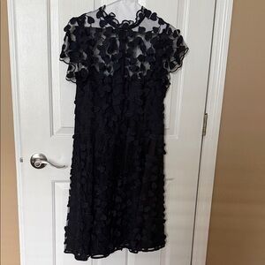 Shoshanna Navy Floral Midi Dress